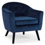 Voir la diapositive 1 : Paris Prix Fauteuil Scandinave Velours  Lopy  79cm Bleu