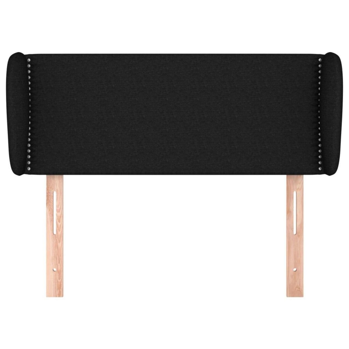 VIDAXL Tete de lit avec oreilles Noir 83x23x78/88 cm Tissu