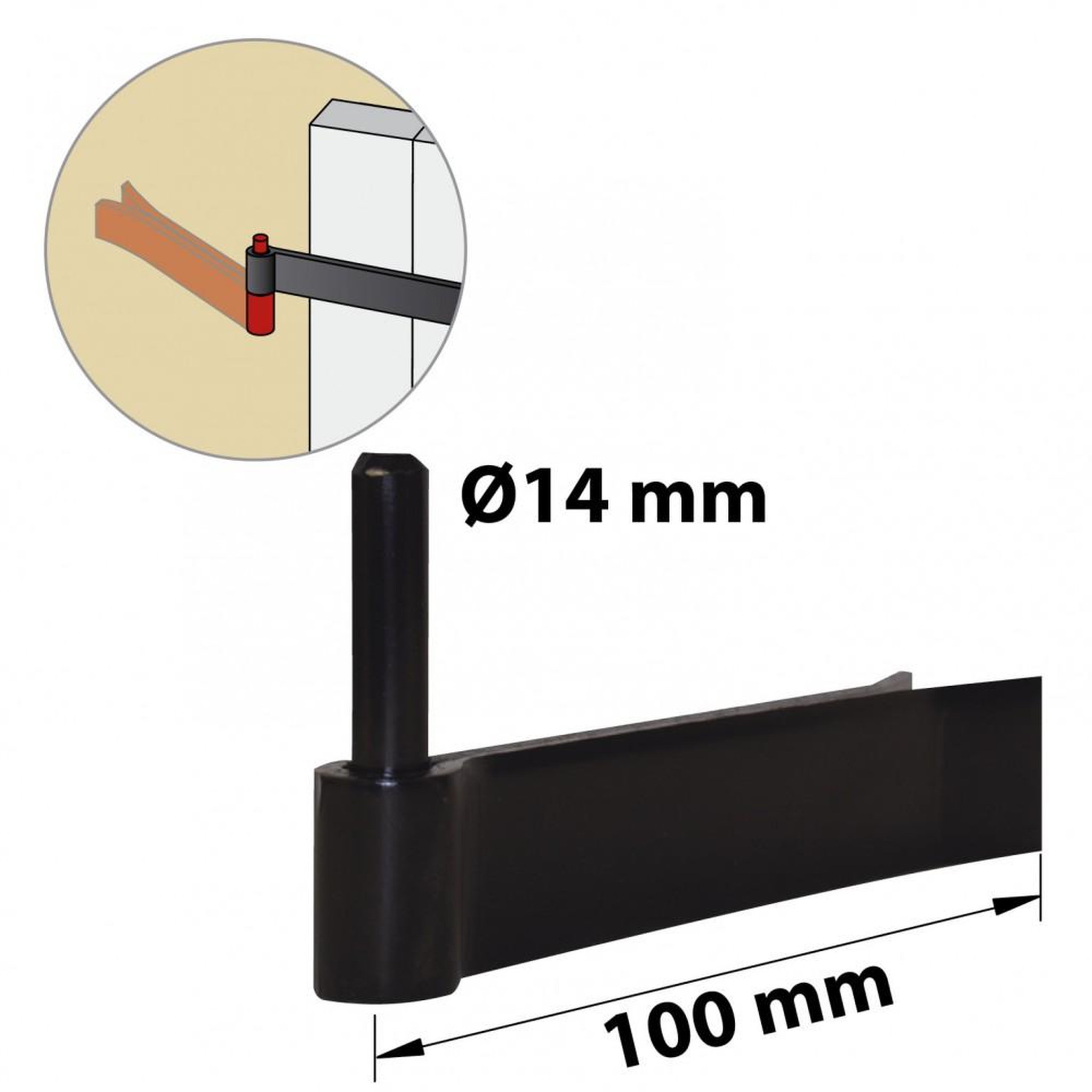 CENTRALE BRICO Gond acier prépeint, H.75x Diam.14 mm