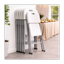 Voir la diapositive 3 : KZ GARDEN Lot de 2 Chaises pliantes blanches Plastique renforcé Chaise Camping Terrasse Réceptions KZGarden