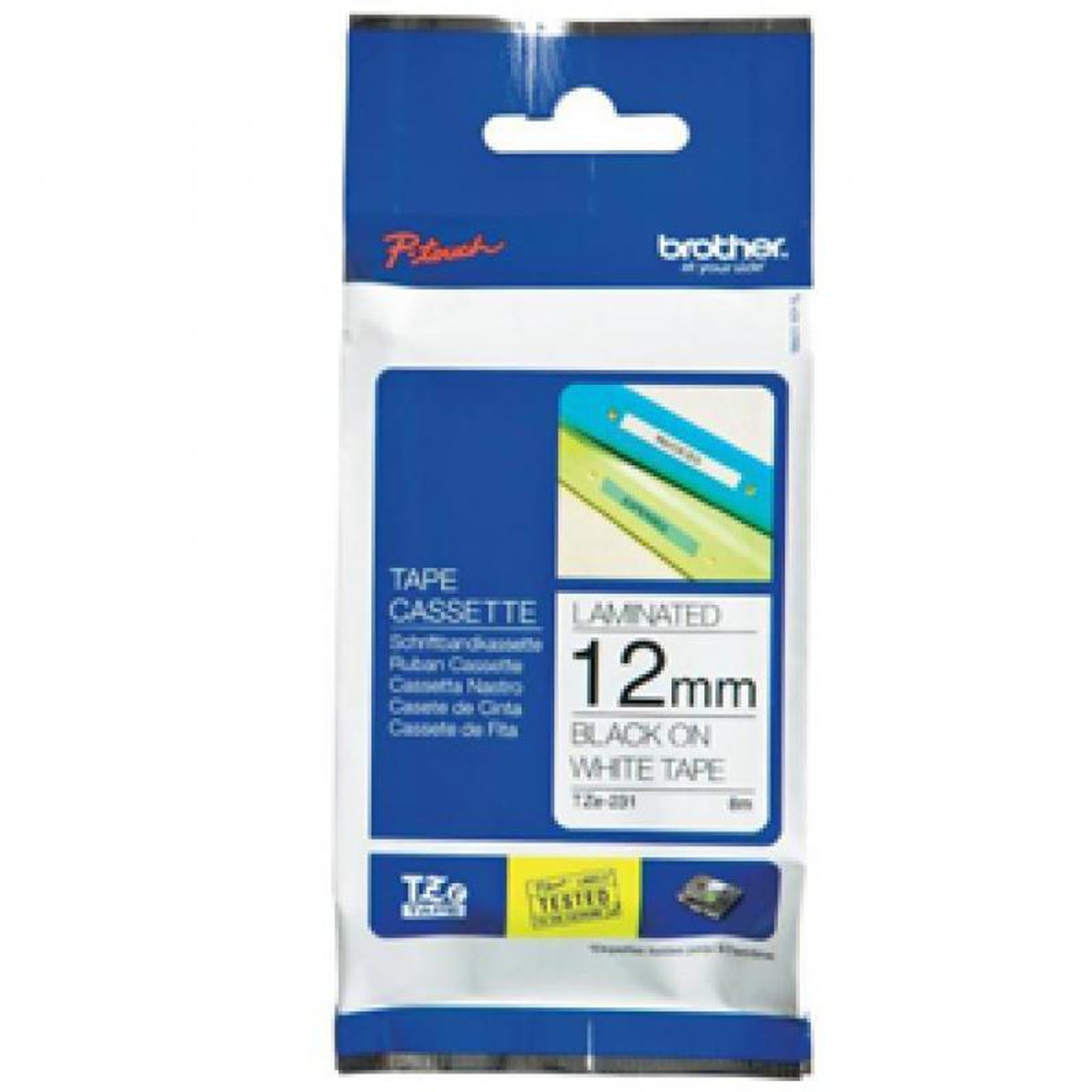 Voir la diapositive 2 : Brother Brother TZE-Schriftbandkassette TZESchriftbandkassette TZe-N231 TZeN231 Weiß Schwarz (TZEN231)