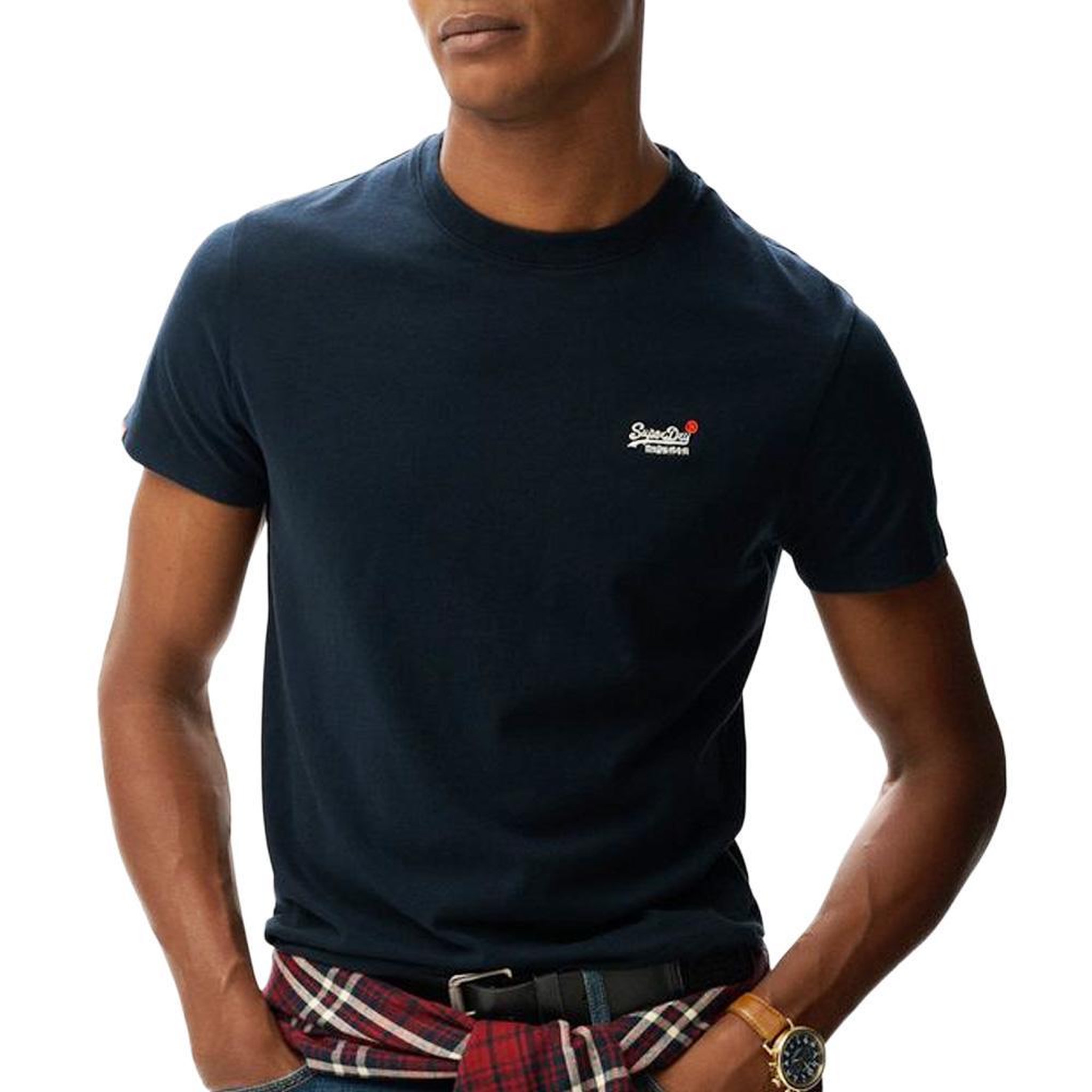 SUPERDRY T Shirt  Homme Superdry Essential. Coloris disponibles : Bleu