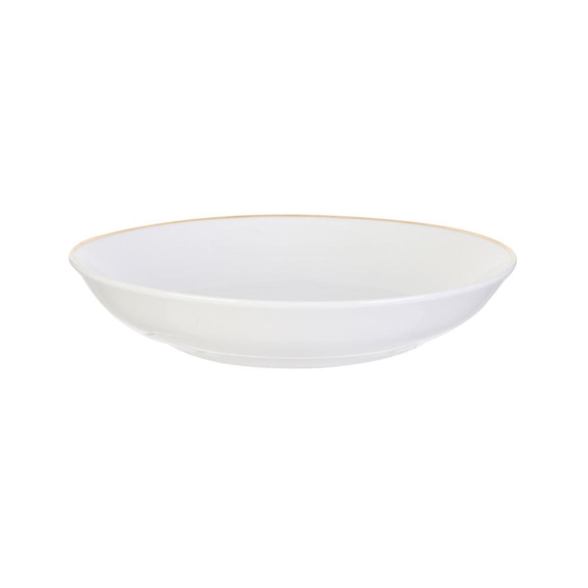 Voir la diapositive 2 : The Home Deco Factory Lot de 6 assiettes creuses  liseré  21cm blanc