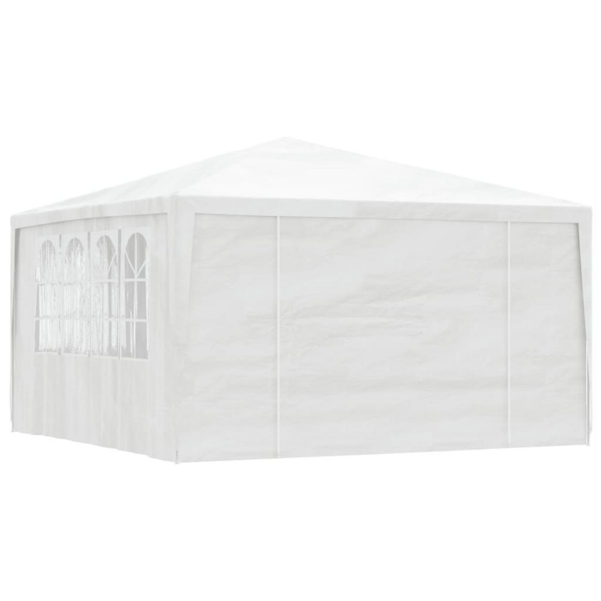 VIDAXL Tente de reception avec parois laterales 4x4 m Blanc 90 g/m^2