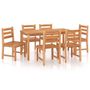 Voir la diapositive 2 : VIDAXL Ensemble a manger de jardin 7 pcs Bois de teck solide