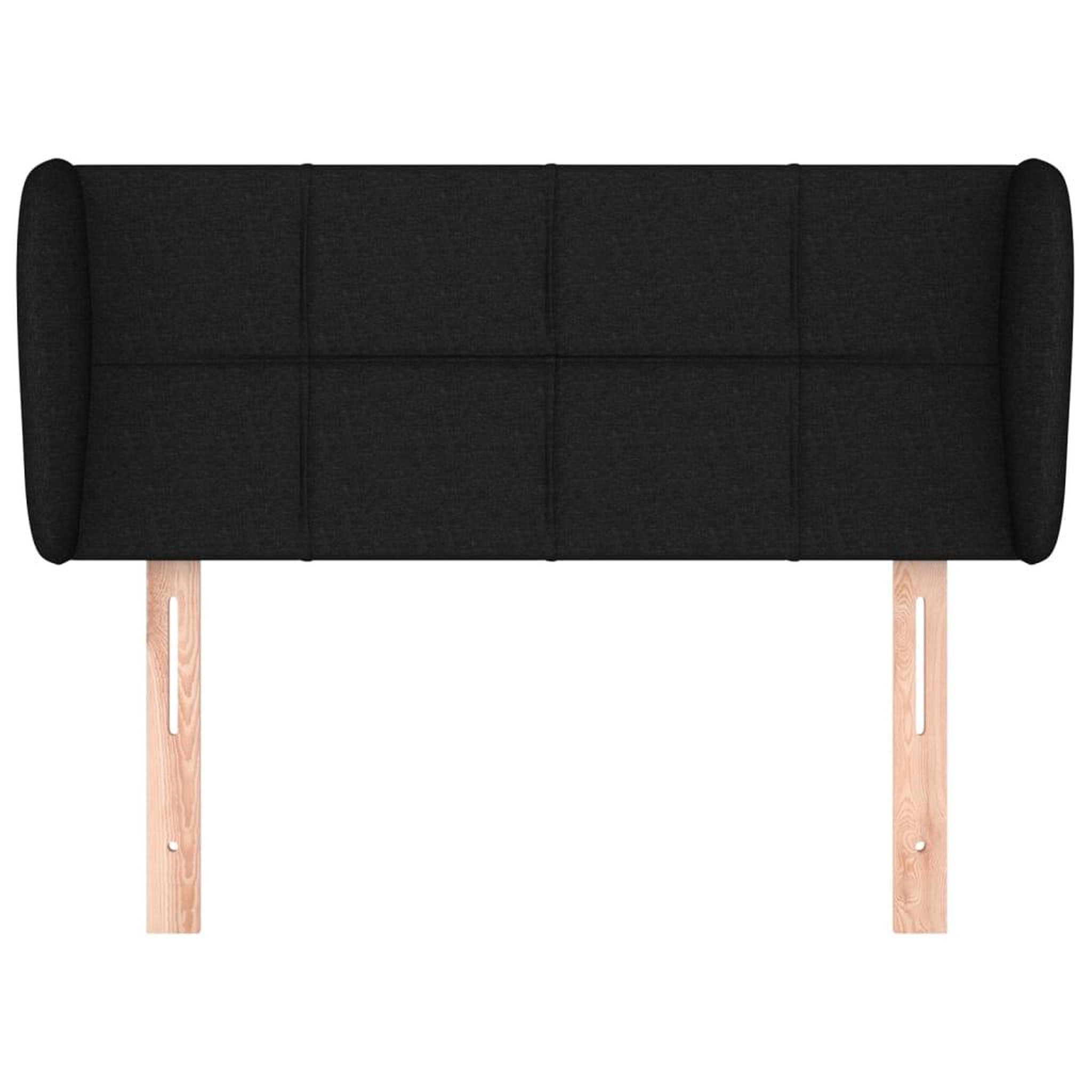 Voir la diapositive 3 : VIDAXL Tete de lit avec oreilles Noir 83x23x78/88 cm Tissu