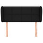 Voir la diapositive 3 : VIDAXL Tete de lit avec oreilles Noir 83x23x78/88 cm Tissu