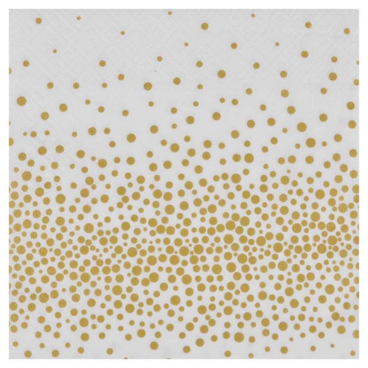 Paris Prix Lot de 20 Serviettes à Papier  Confettis  33x33cm Or