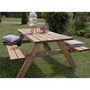 Voir la diapositive 2 : Axi House Julie Table de Pique Nique en Bois Classic 177 x 154 cm - Marron