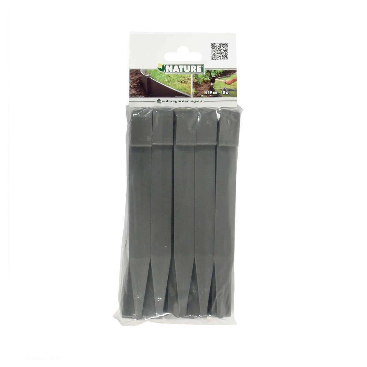Nature Ancres pour bordure de jardin - PP, gris x10