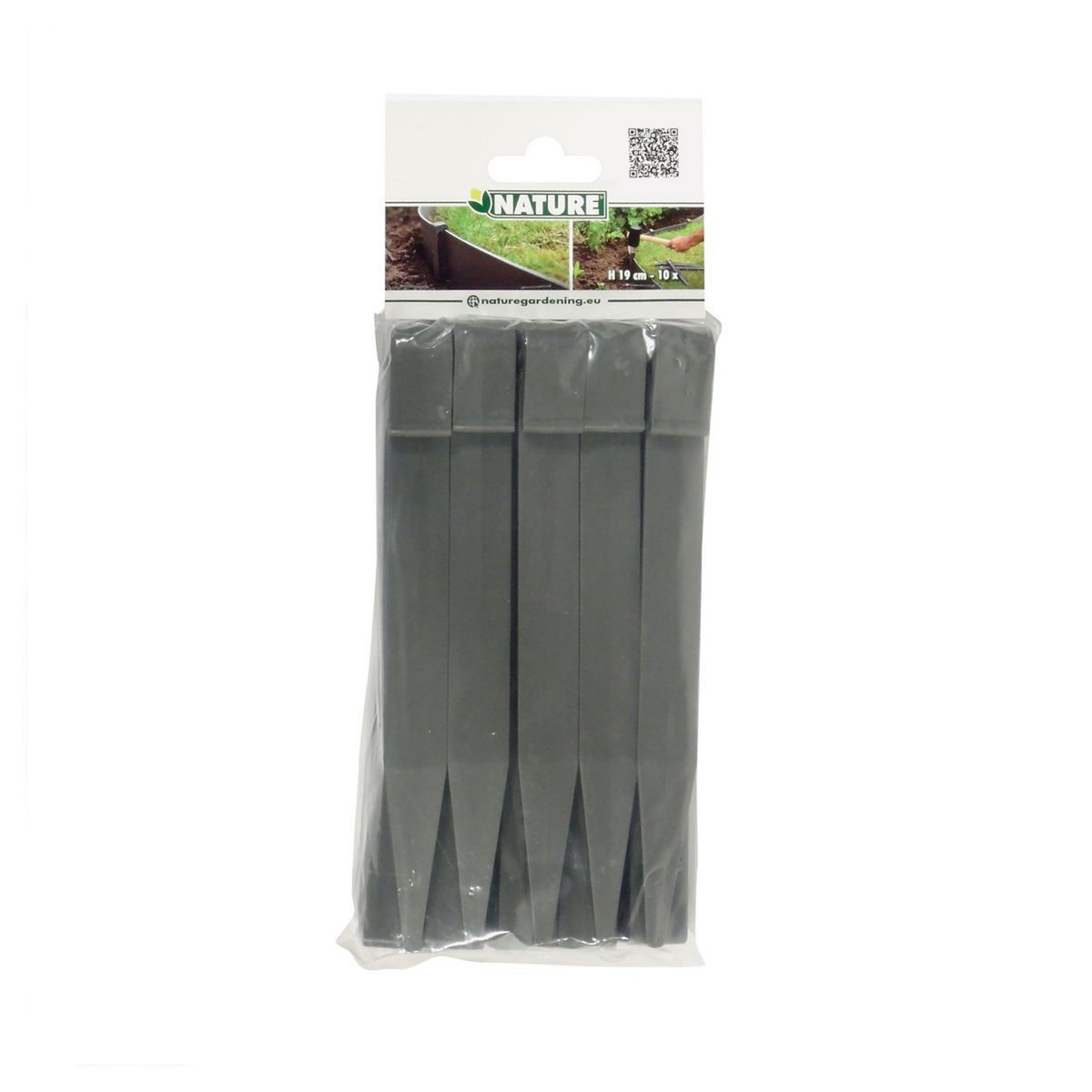 Nature Ancres pour bordure de jardin - PP, gris x10