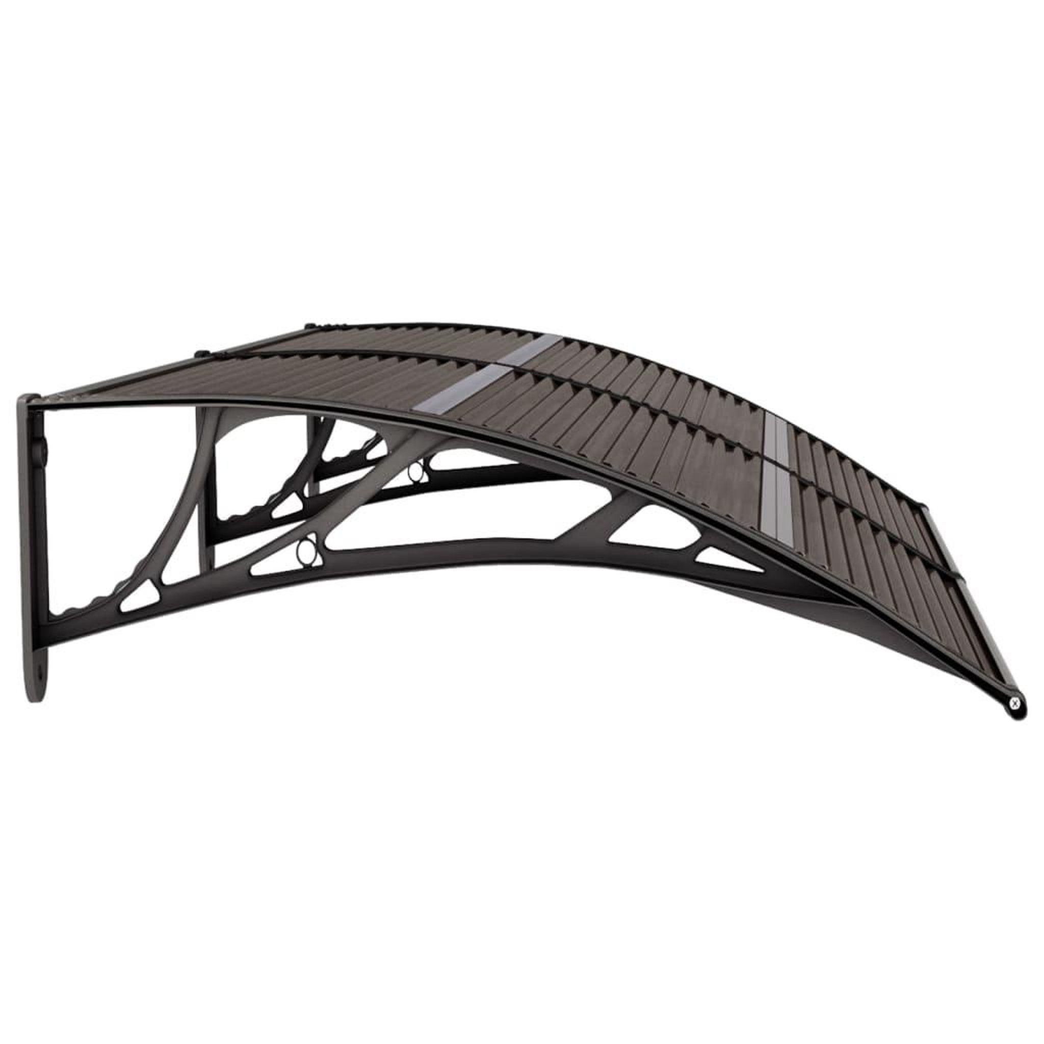 Voir la diapositive 4 : VIDAXL Auvent de porte Noir 150x75 cm Polycarbonate
