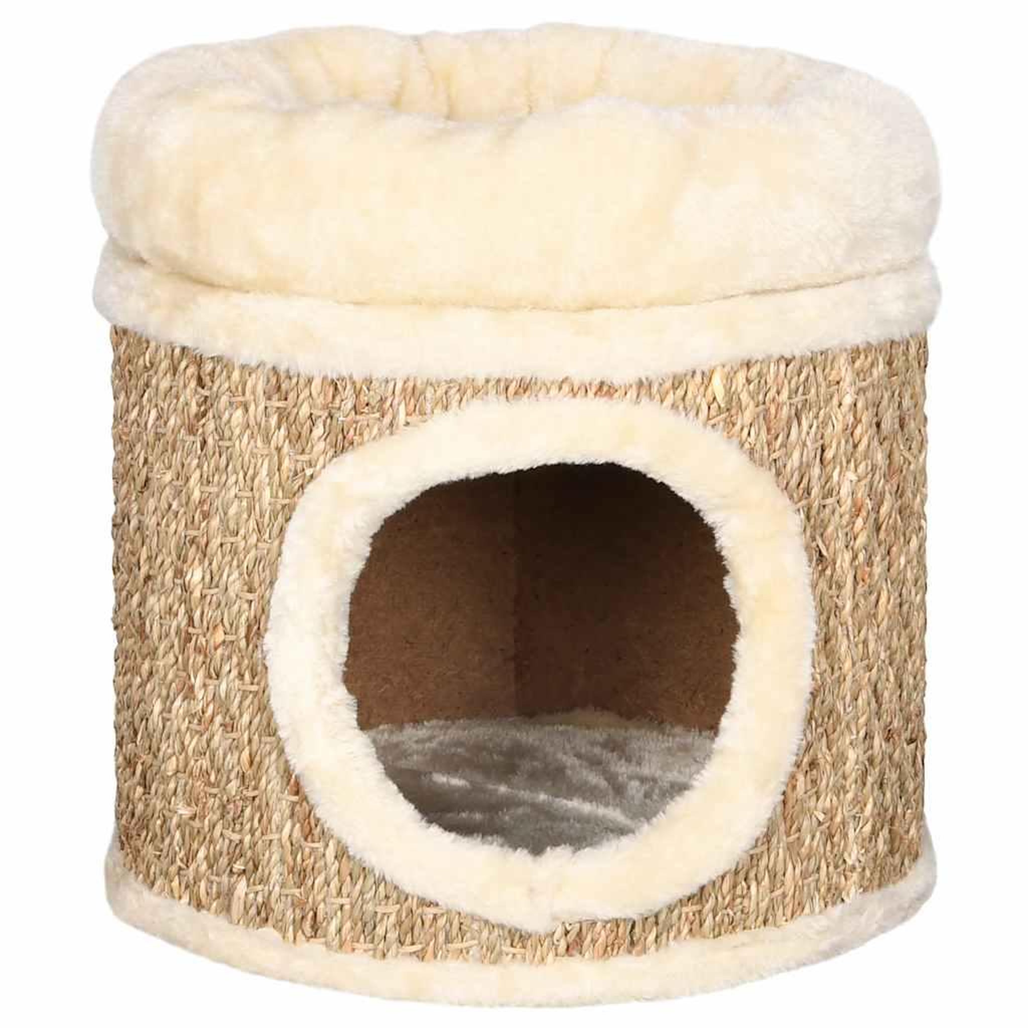 Voir la diapositive 2 : VIDAXL Maison pour chat avec coussin de luxe 33 cm herbiers marins