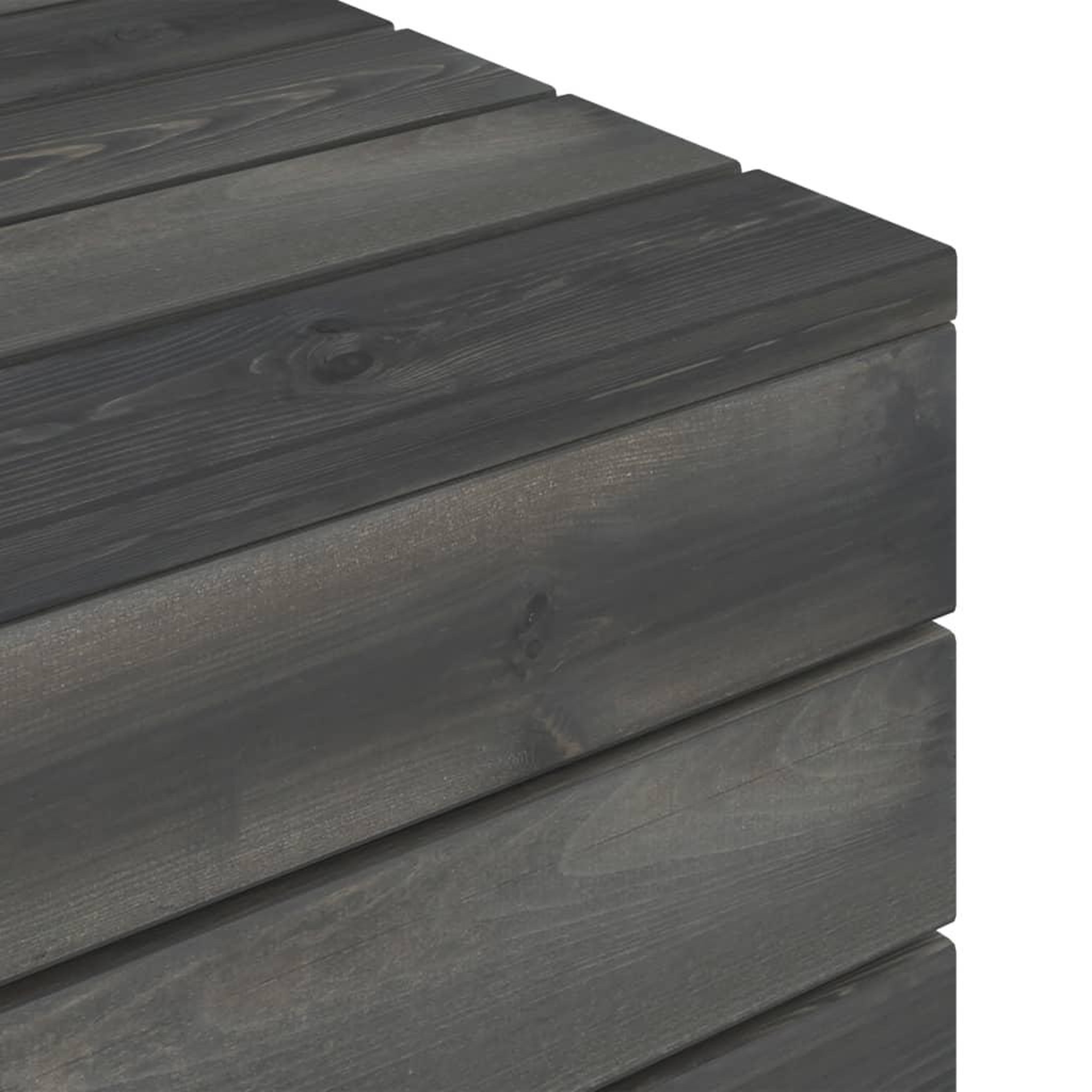 Voir la diapositive 4 : VIDAXL Table palette de jardin Bois de pin massif Gris fonce