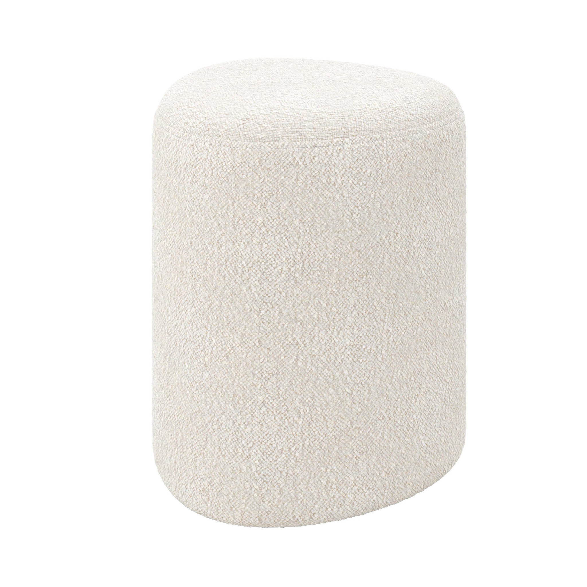 MAISON PAVANE Pouf triangulaire en tissu bouclé beige-emmy
