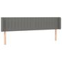Voir la diapositive 3 : VIDAXL Tete de lit a LED Gris fonce 203x16x78/88 cm Tissu