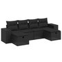 Voir la diapositive 2 : VIDAXL Salon de jardin 6 pcs avec coussins noir resine tressee