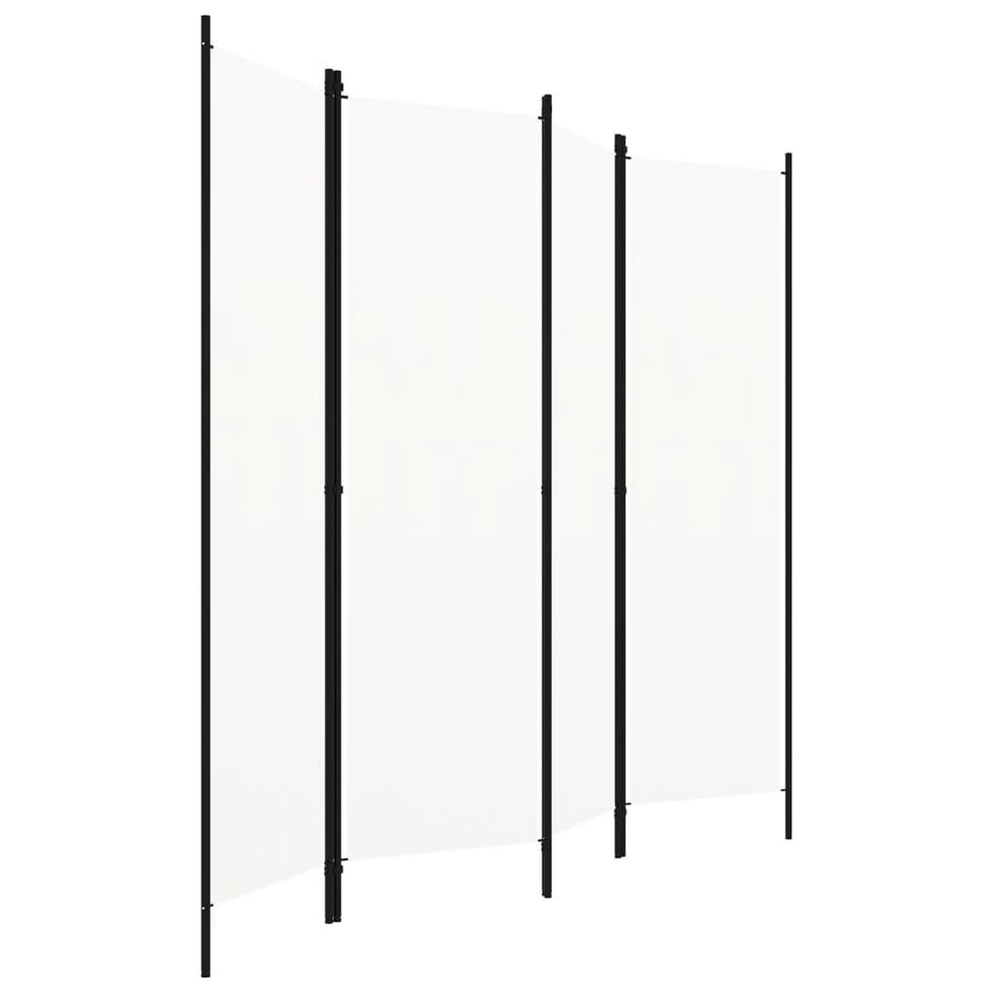 Voir la diapositive 2 : VIDAXL Cloison de separation 4 panneaux Blanc 200x180 cm