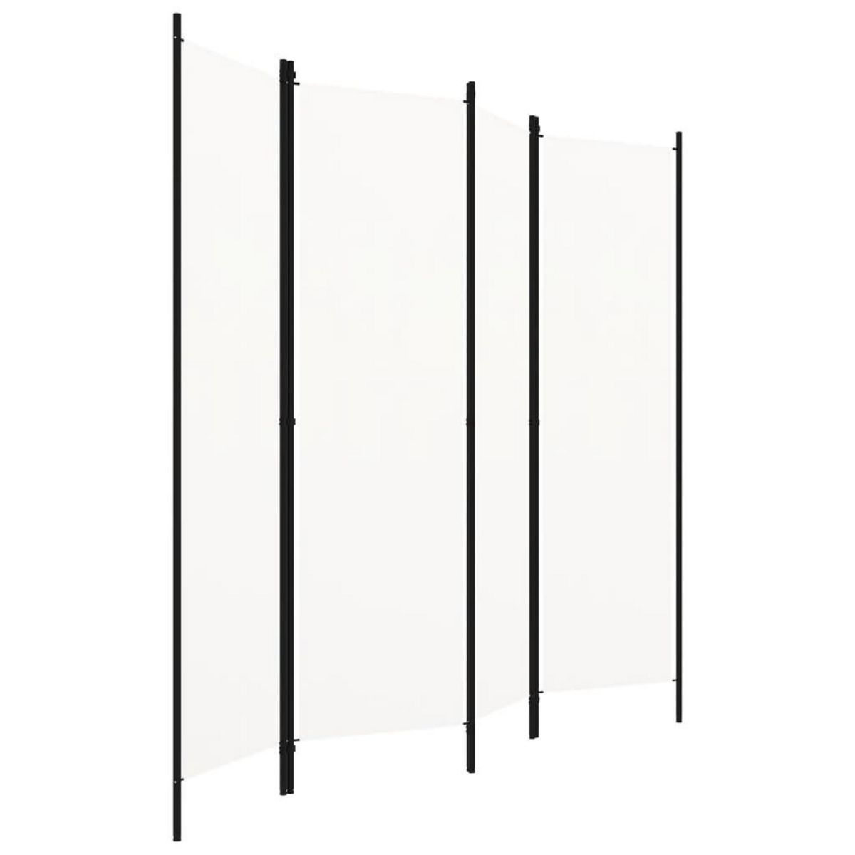 VIDAXL Cloison de separation 4 panneaux Blanc 200x180 cm