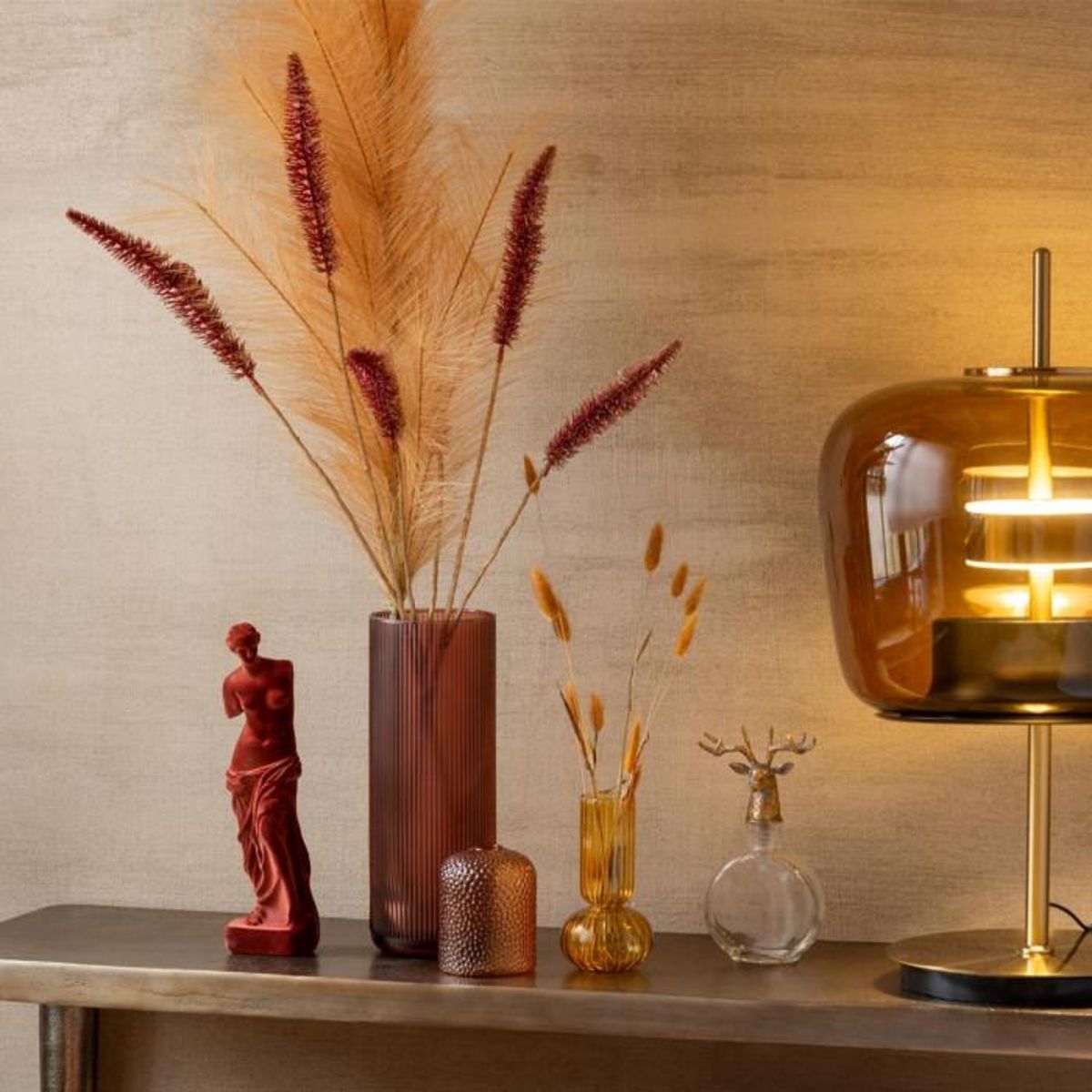 Paris Prix Vase Cylindrique en Verre  Joseph  28cm Bordeaux