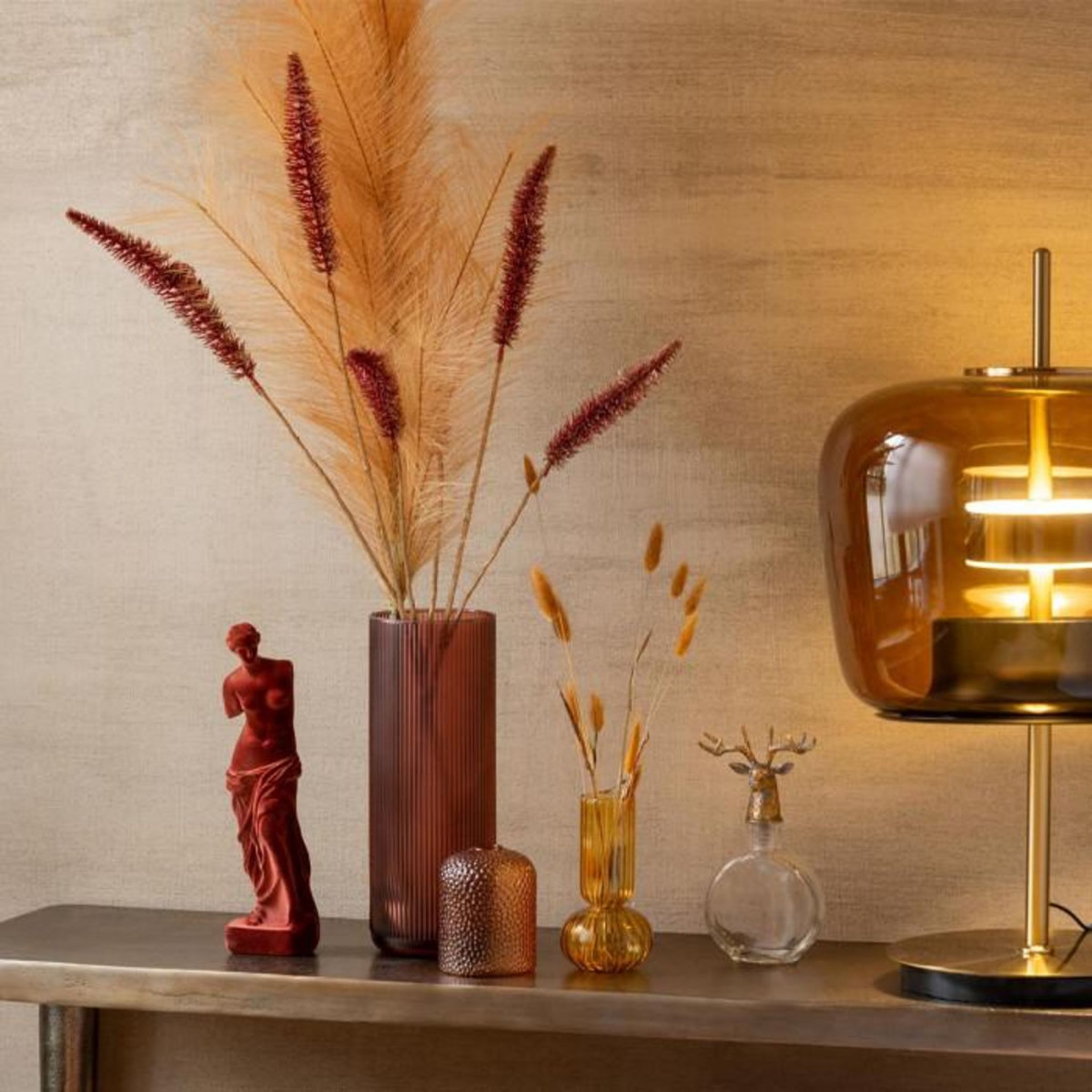 Paris Prix Vase Cylindrique en Verre  Joseph  28cm Bordeaux