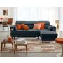 Voir la diapositive 2 : BEST MOBILIER Alicante - canapé d'angle réversible convertible avec têtières - coffre - 4 places - en tissu texturé