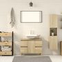 Voir la diapositive 3 : VIDAXL Armoire de salle de bain Chene sonoma 30x30x130 cm Agglomere