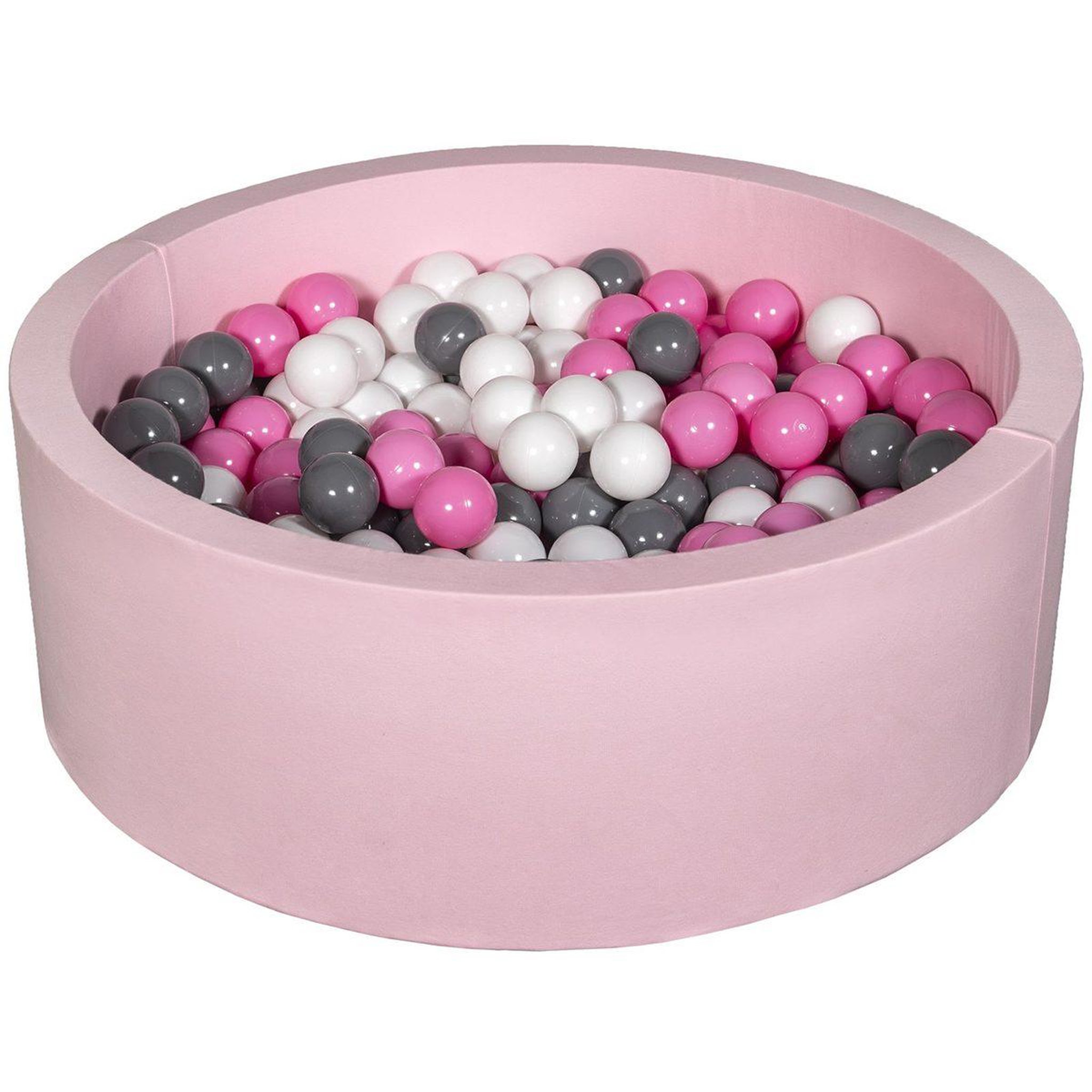VELINDA Piscine à balles aire de jeu + 200 balles rose blanc,rose clair,gris