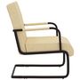 Voir la diapositive 3 : VIDAXL Chaise cantilever Creme Similicuir