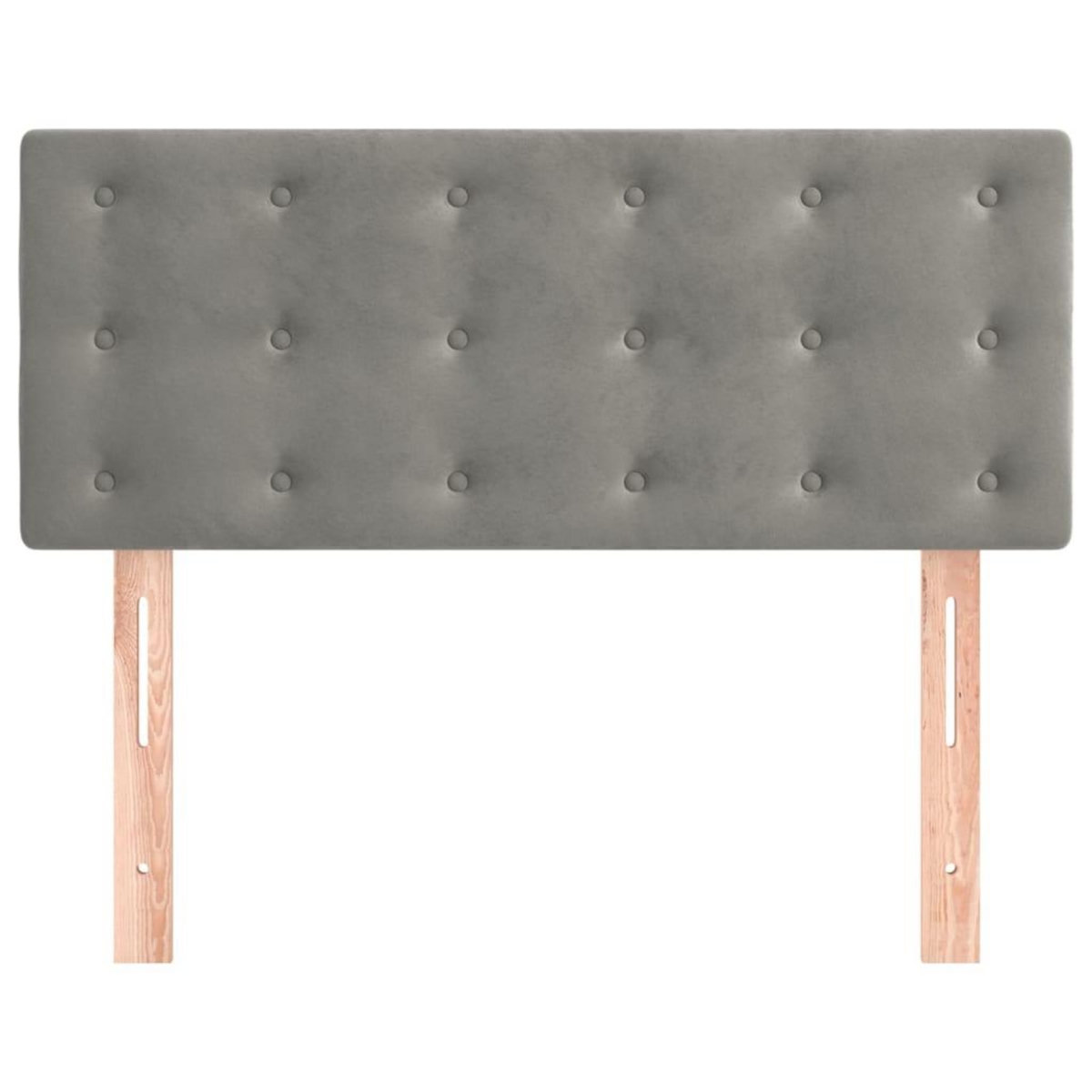 VIDAXL Tete de lit Gris clair 80x5x78/88 cm Velours