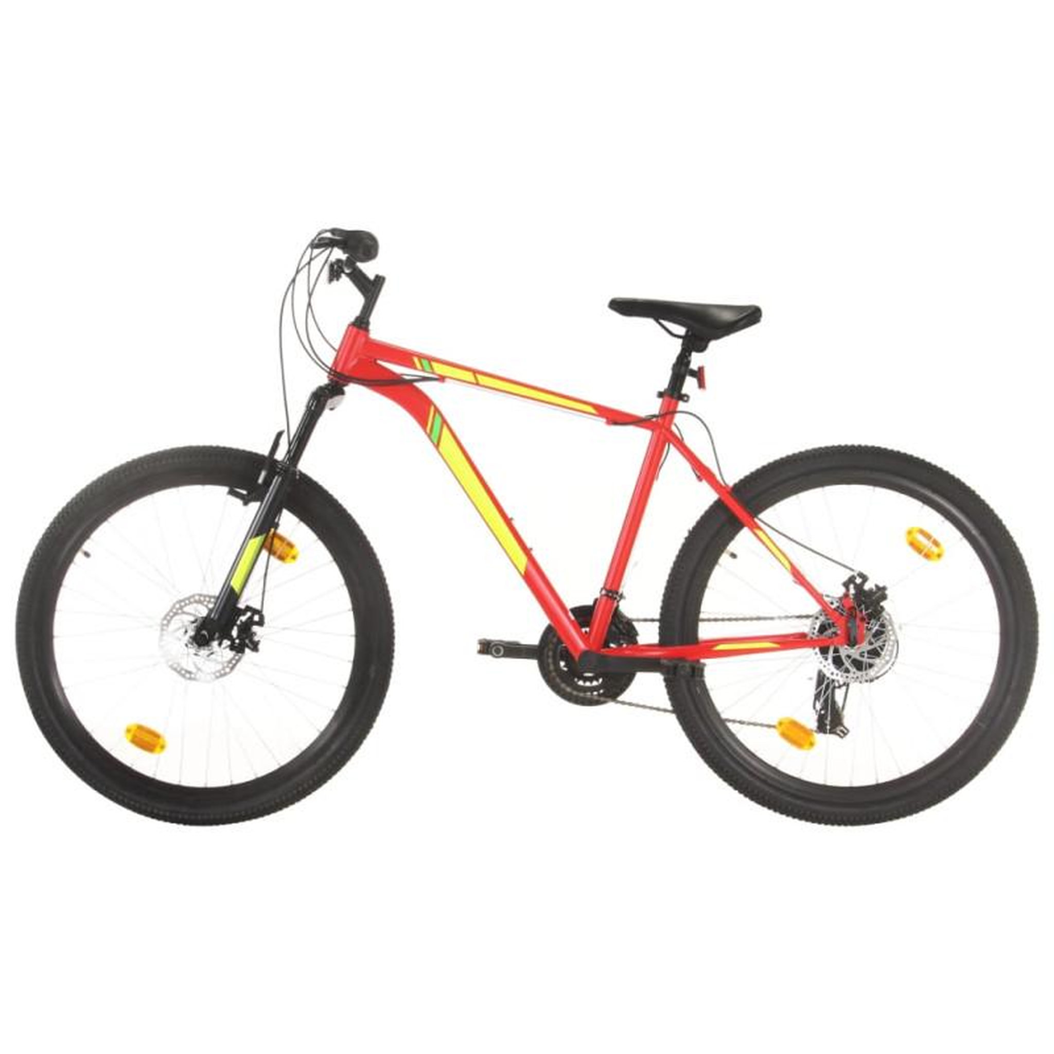 Voir la diapositive 1 : VIDAXL Vélo de montagne 21 vitesses Roues de 27,5 pouces 42 cm Rouge