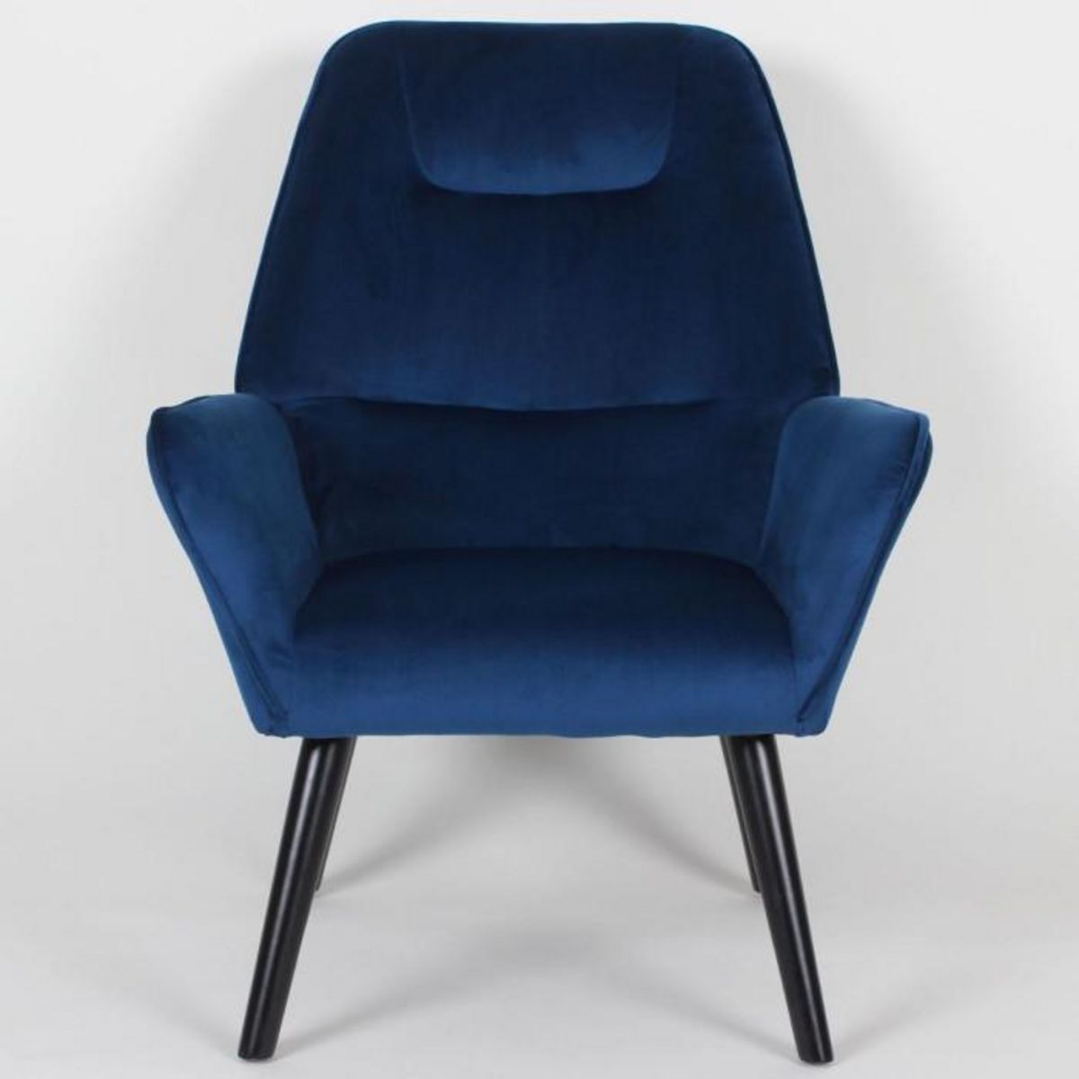 Paris Prix Fauteuil Scandinave en Velours  Watson  101cm Bleu