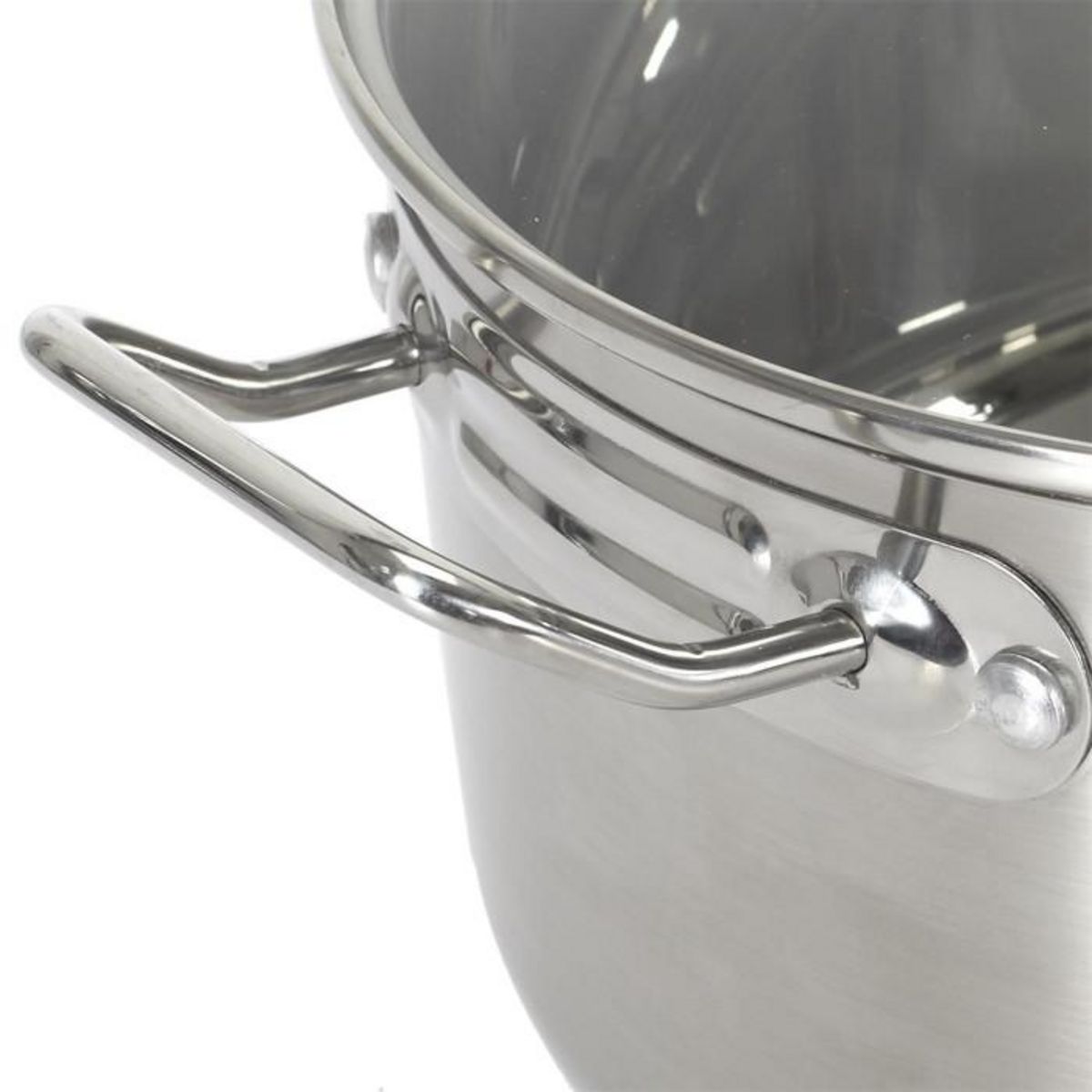 Paris Prix Faitout Avec Couvercle en Verre  Inox  24cm Argent