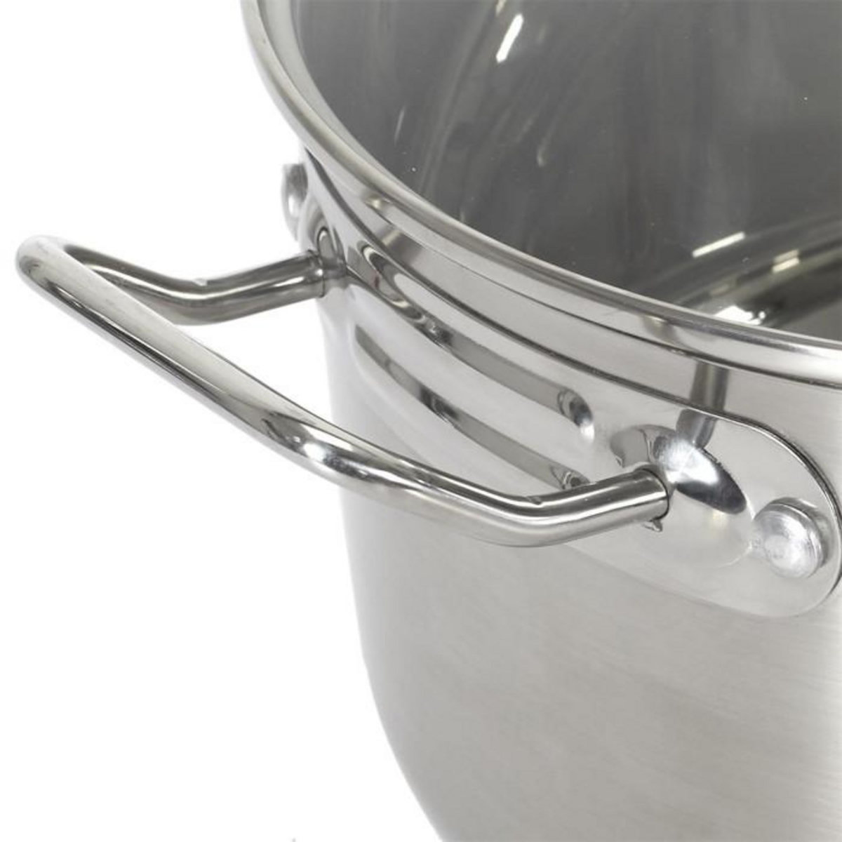 Paris Prix Faitout Avec Couvercle en Verre  Inox  24cm Argent