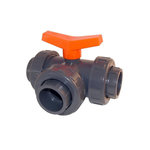 JARDIDECO Vanne 3 voies PVC pression en T Ø 50 mm - Fitt
