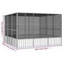 Voir la diapositive 6 : VIDAXL Cage a oiseaux Gris 302,5x324,5x211,5 cm Acier galvanise