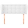 Voir la diapositive 3 : VIDAXL Tete de lit avec oreilles Blanc 103x23x78/88 cm Similicuir