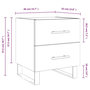 Voir la diapositive 6 : VIDAXL Tables de chevet 2pcs chene fume 40x35x47,5cm bois d'ingenierie