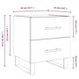 Voir la diapositive 6 : VIDAXL Tables de chevet 2pcs chene fume 40x35x47,5cm bois d'ingenierie