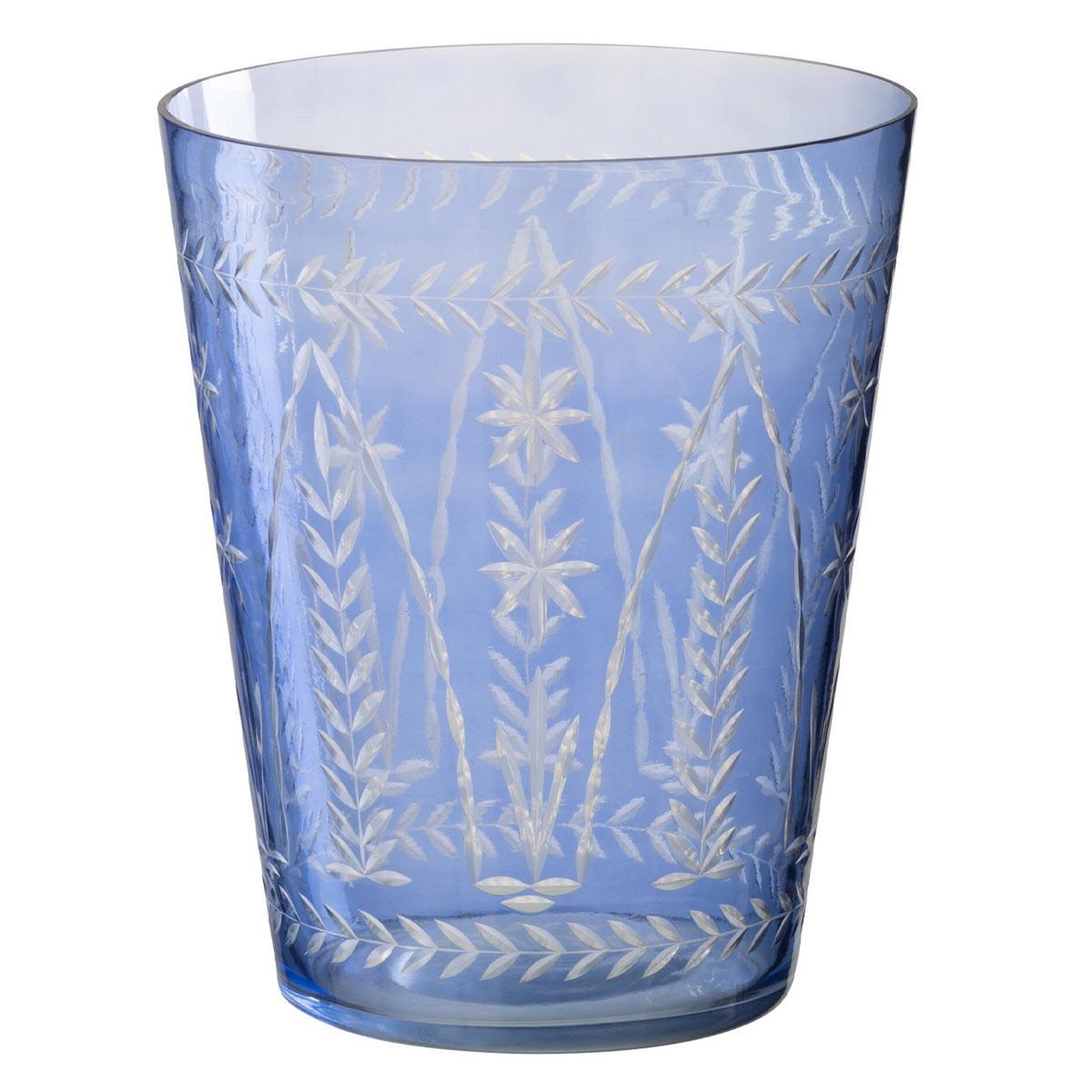 J-LINE Vase en verre  tarifa  23cm bleu