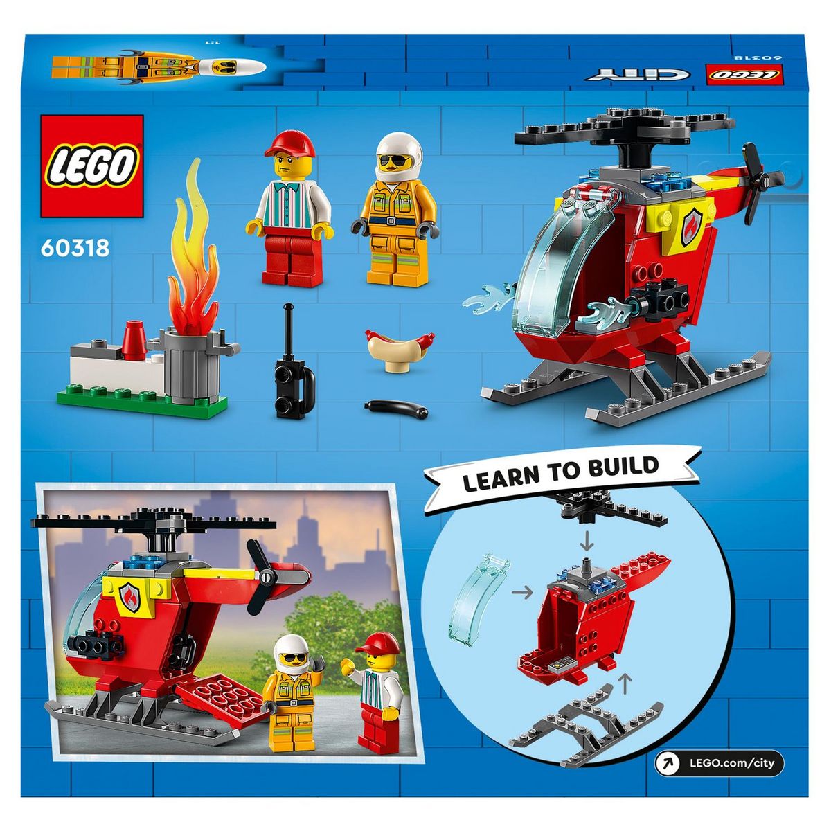 LEGO City 60318 - L'hélicoptère des pompiers 