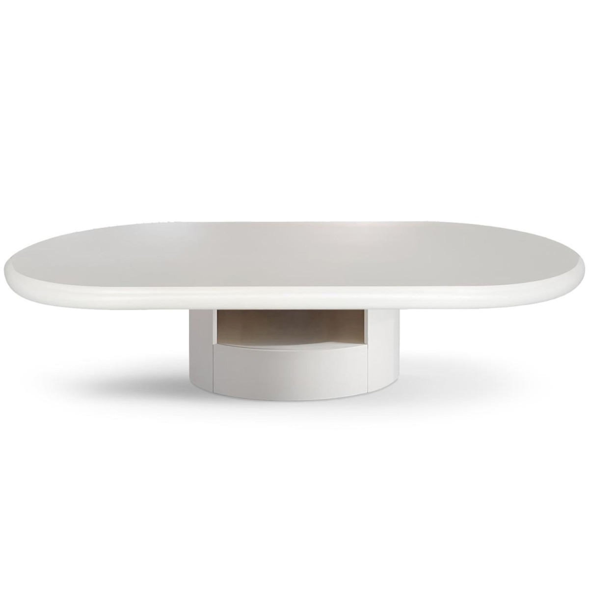 Paris Prix Table Basse Ovale Avec Tiroirs  Donna  120cm Blanc