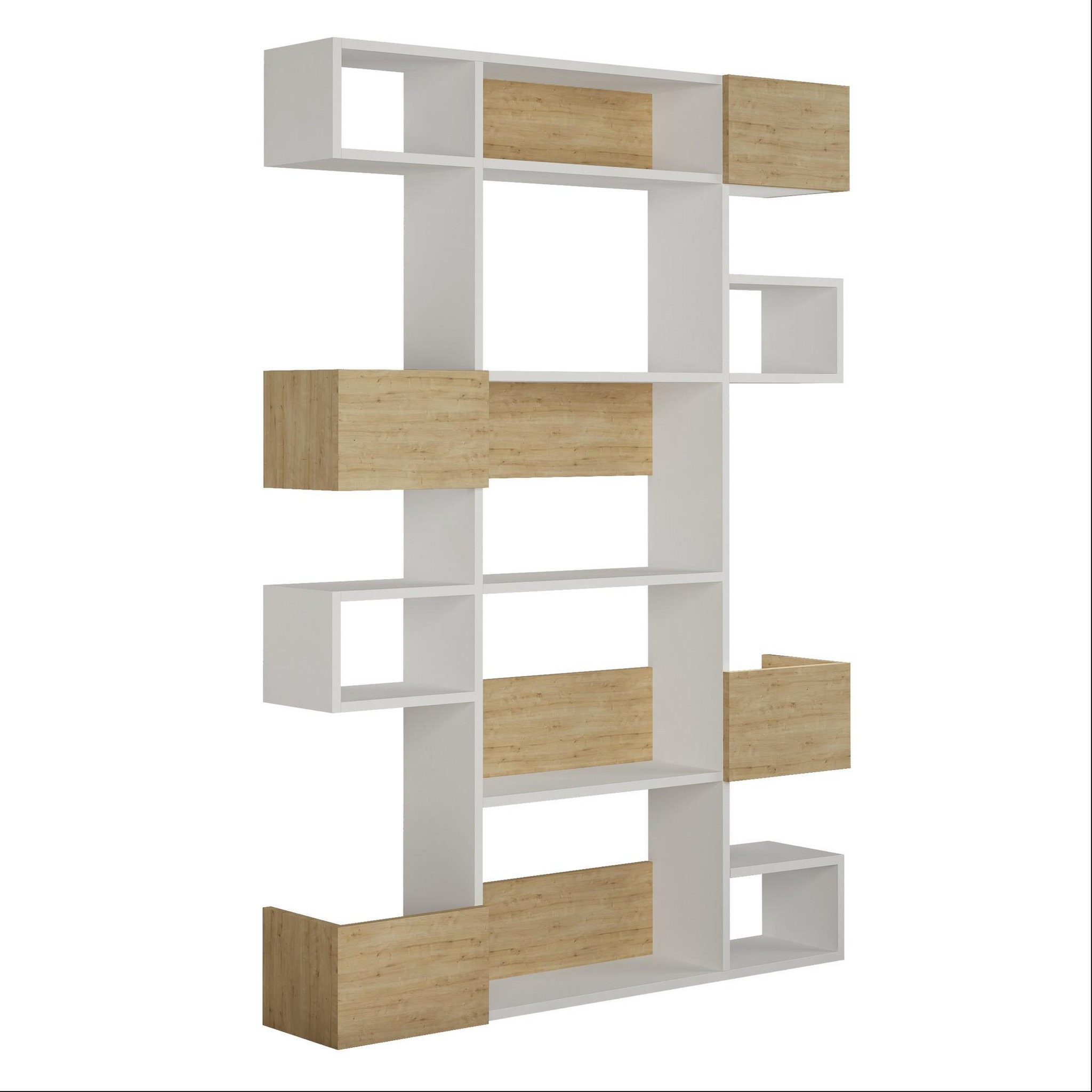 Habitat et Jardin Bibliothèque en bois  niho  120 x 27 x 171 cm - blanc