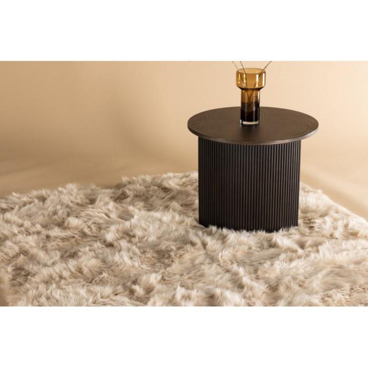 Paris Prix Tapis Imitation Fourrure  Katy  160x230cm Beige