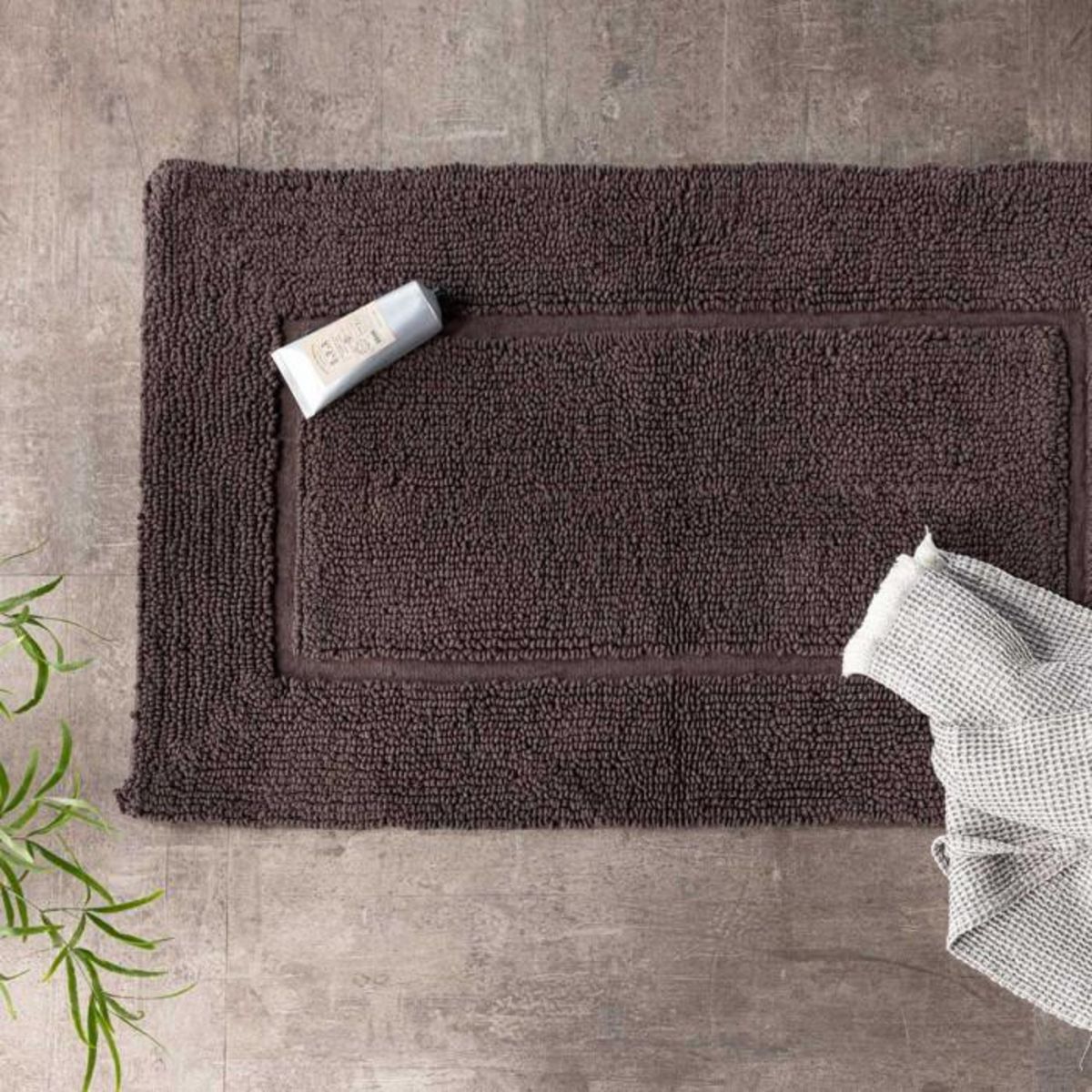 Paris Prix Tapis de Salle de Bain  William  60x90cm Gris