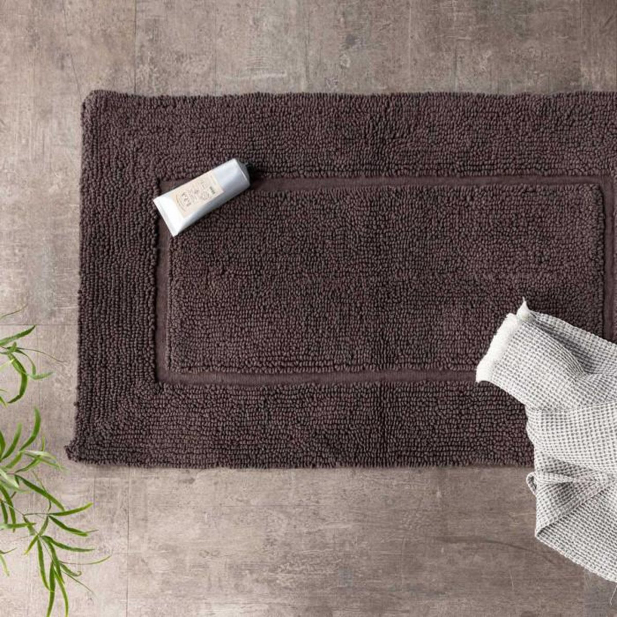 Paris Prix Tapis de Salle de Bain  William  60x90cm Gris