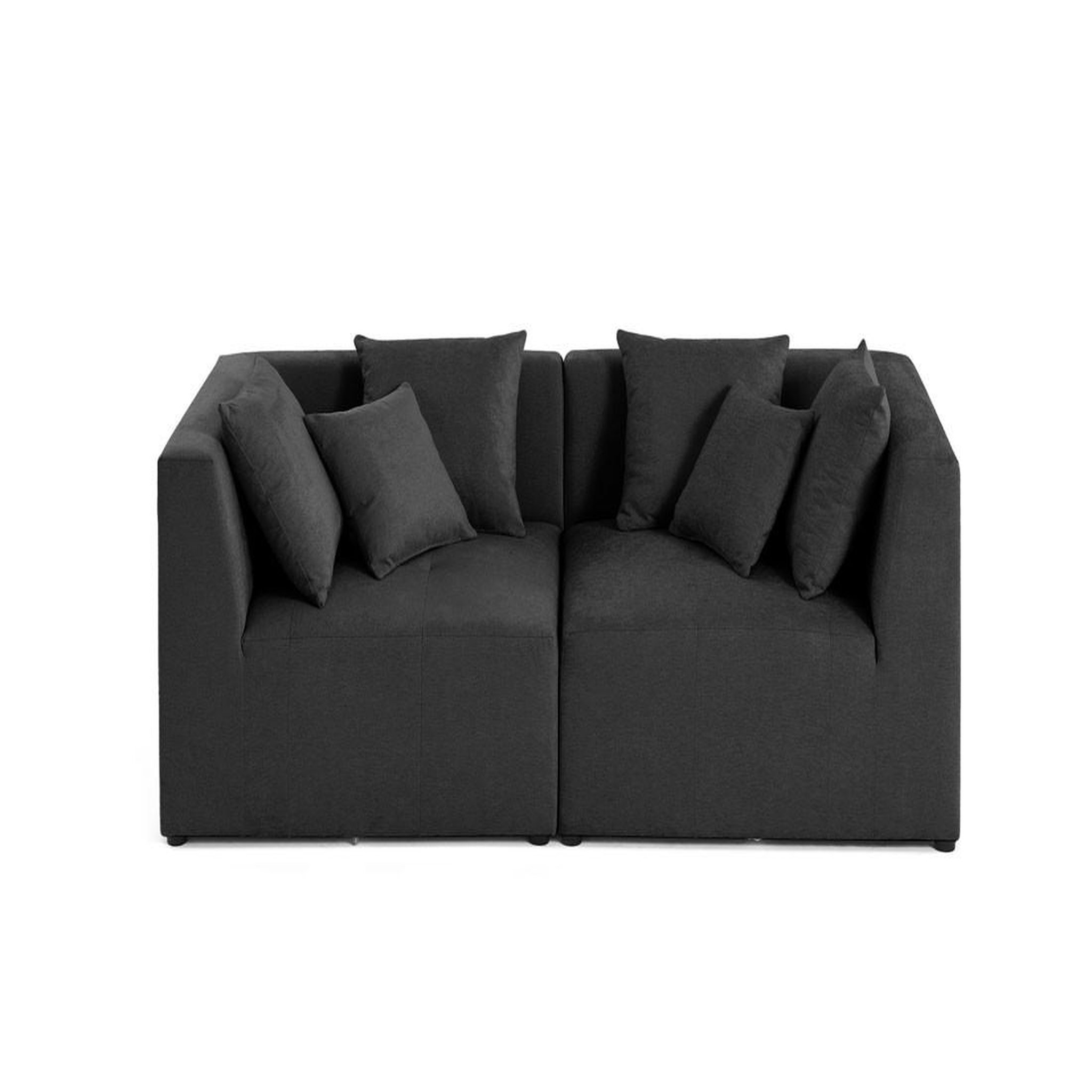 Voir la diapositive 1 : LISA DESIGN Amalfi - canapé modulable 2 places - en tissu