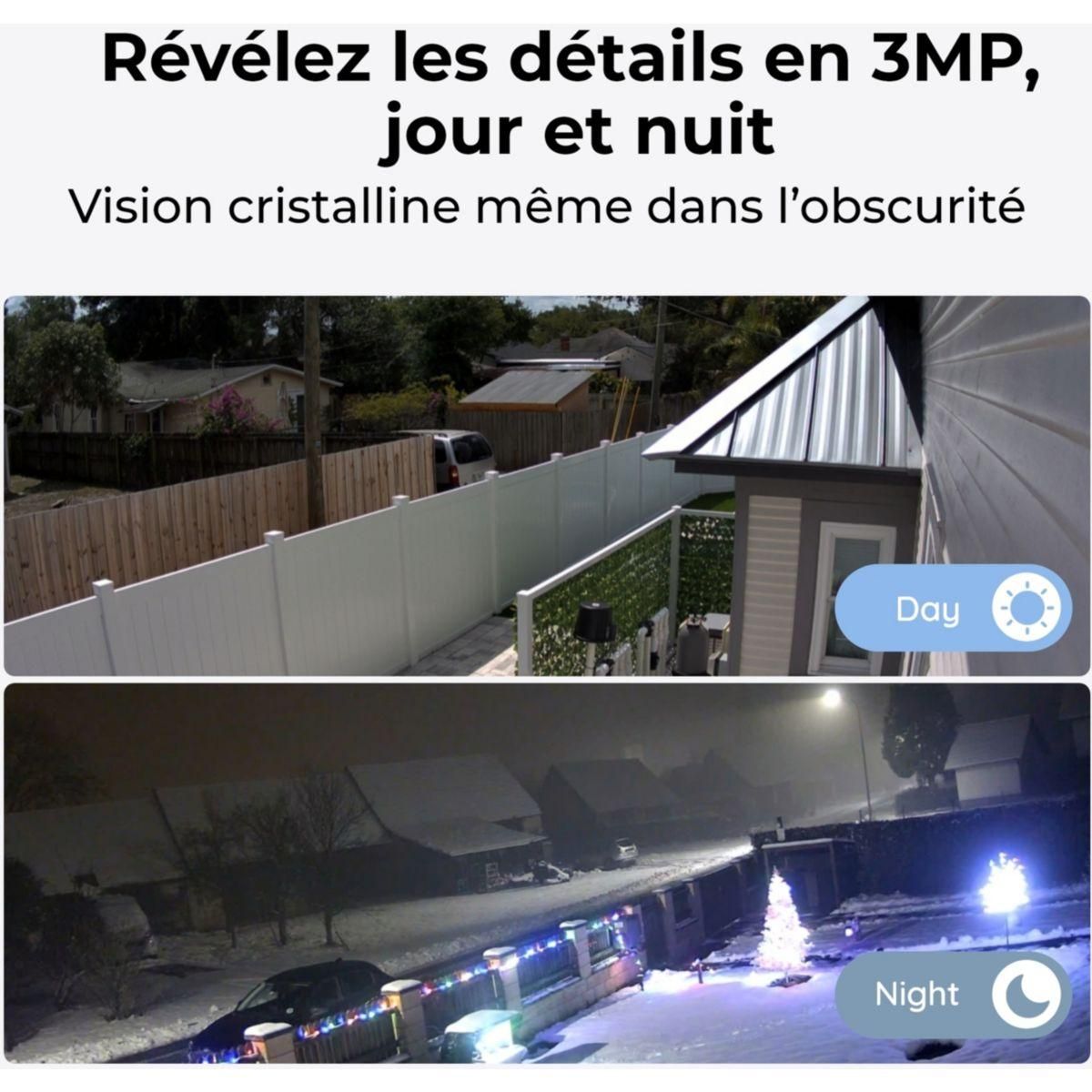 REOLINK Caméra de surveillance B310 Blanche + panneau solaire