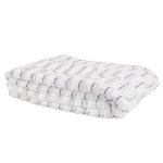 Paris Prix Plaid Imitation Fourrure  Carreaux  140x200cm Gris