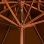 Voir la diapositive 5 : VIDAXL Parasol a deux etages avec mat en bois terre cuite 270 cm